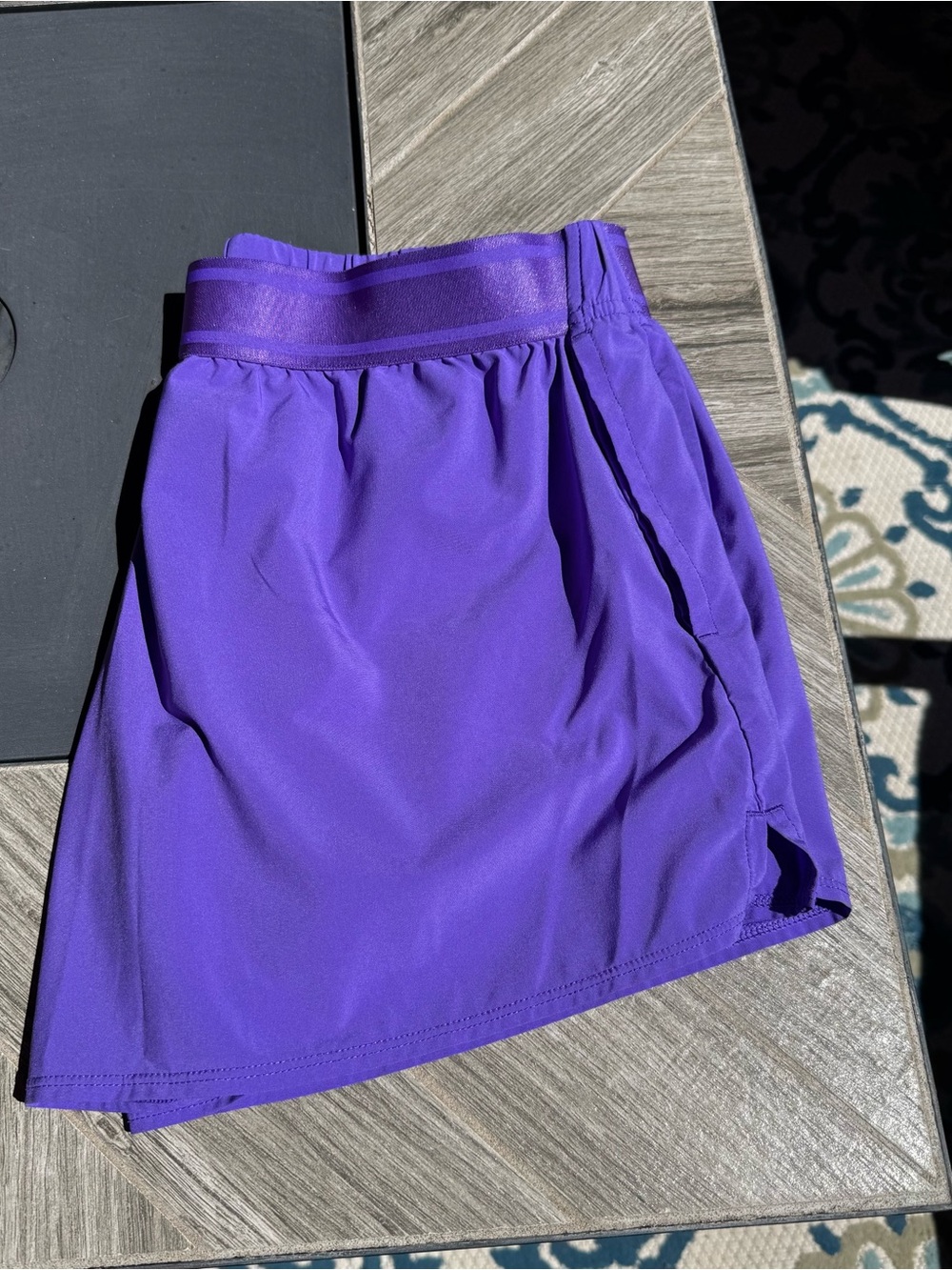 Nike court flex purple shorts